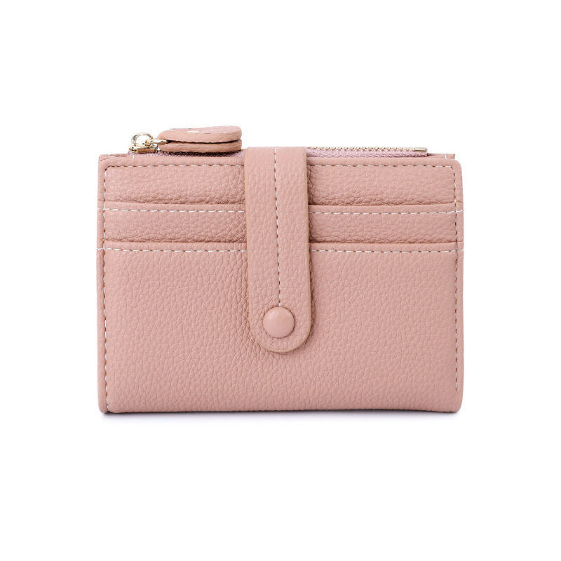 Textured Leather Zippered Card Pouch Bowlift