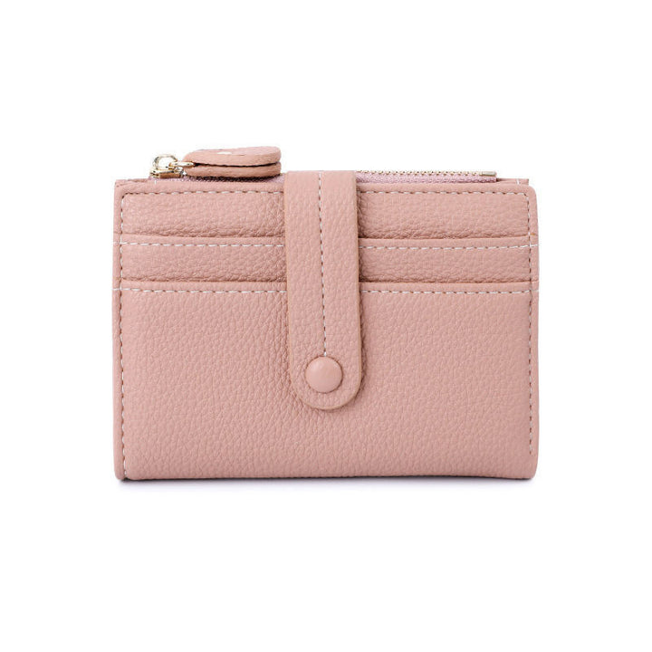 Textured Leather Zippered Card Pouch Bowlift