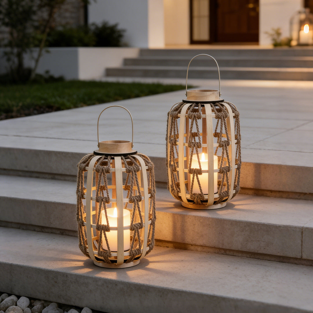 Decorative Rattan Lantern Bowlift