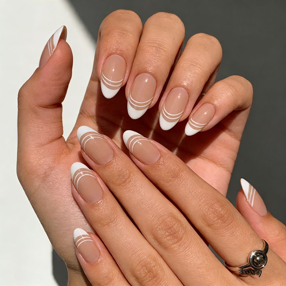 Elegant Long-Lasting Press-On Nail Design