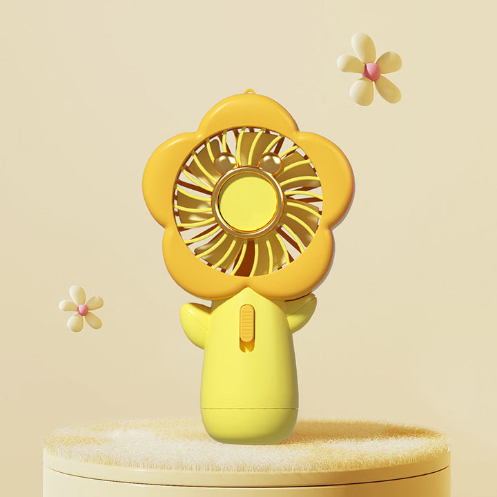 Ladies Portable Flower Fan Bowlift