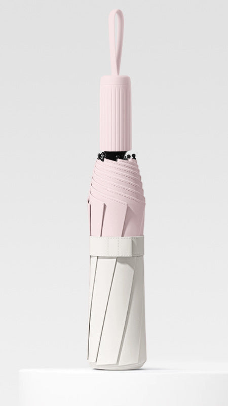 Ladies Automatic Folding Umbrella with Ergonomic Handle and Double-Layer Construction Bowlift