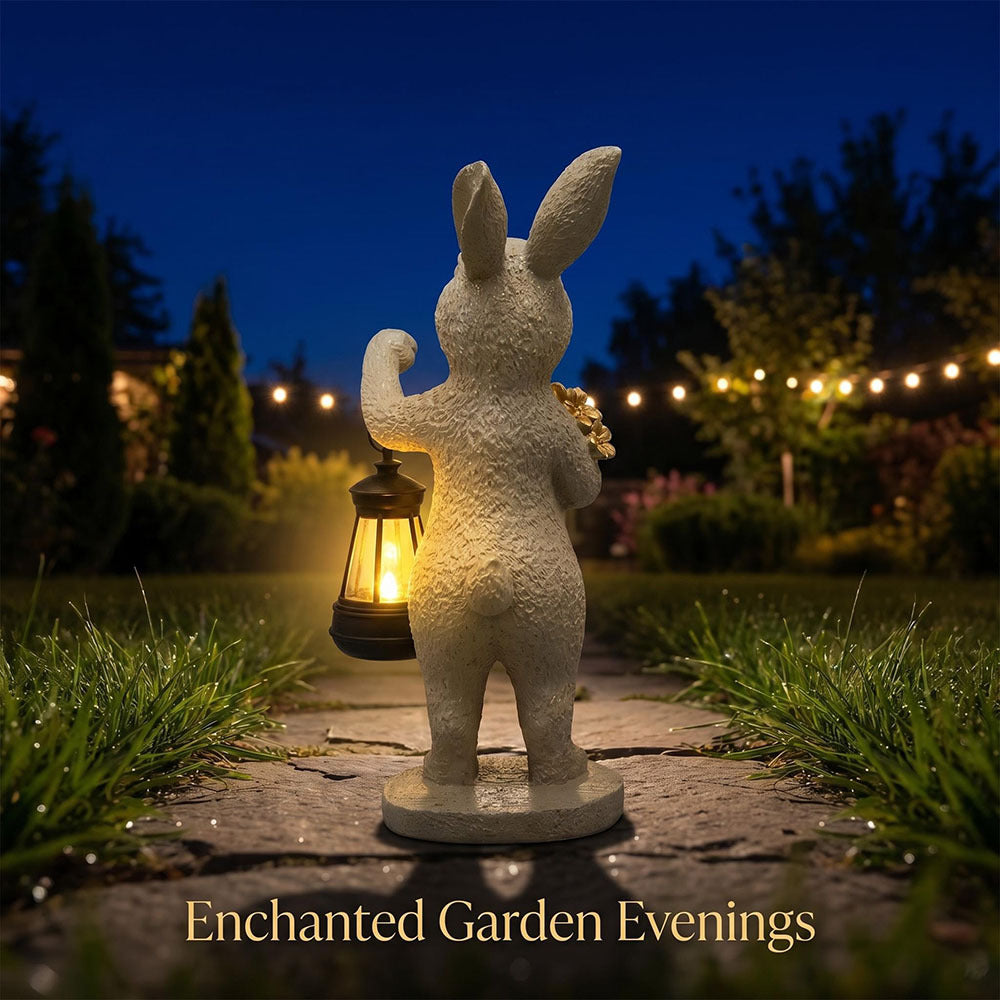 Ceramic Decorative Bunny Table Lantern Figurine Bowlift