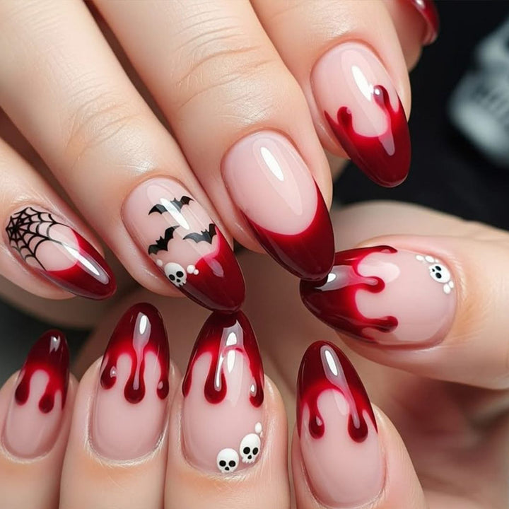 Gothic-Themed Bloody Nail Art Extensions Bowlift
