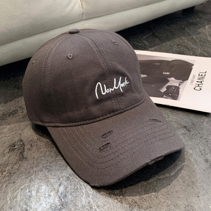 Distressed Cotton Baseball Cap