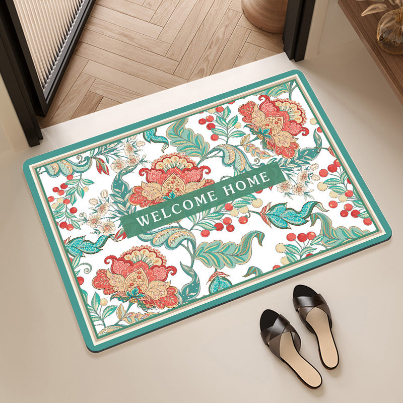 Stylish Floral Patterned Comfort Bath Mat Bowlift