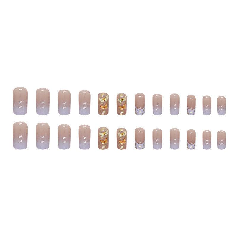 Floral Embellished Press-On Nail Set Bowlift