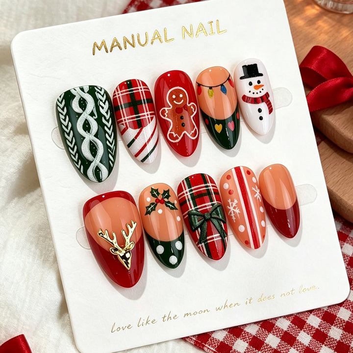 Holiday Themed Press-On Nail Set