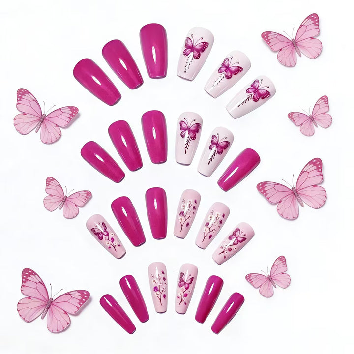 Floral Butterfly Nail Art Set Bowlift
