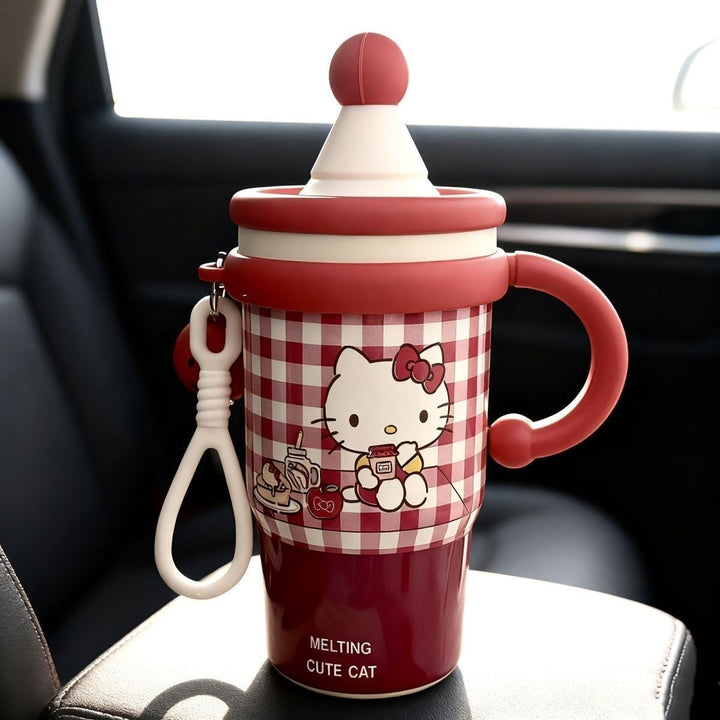 Women's insulated drinking cup with cute cat design Bowlift