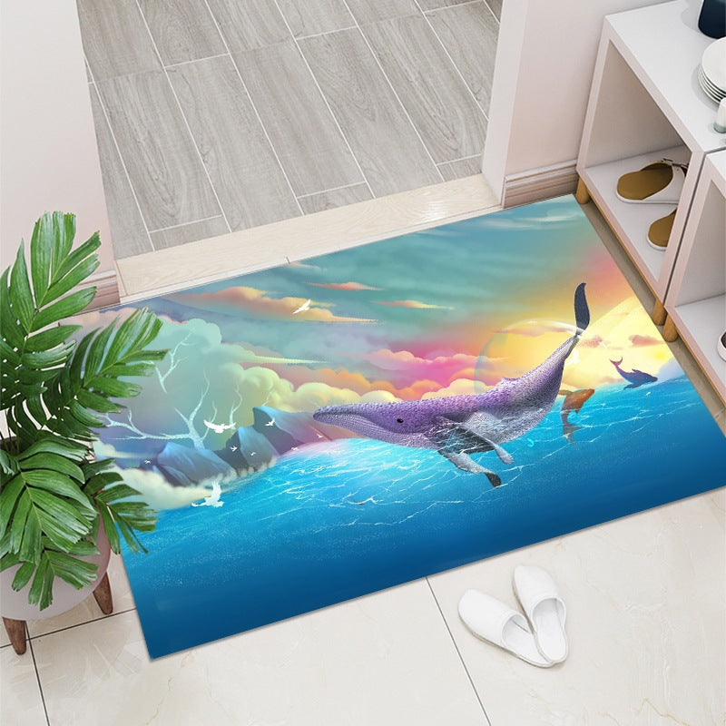 Geometric Pattern Decorative Floor Mat Bowlift