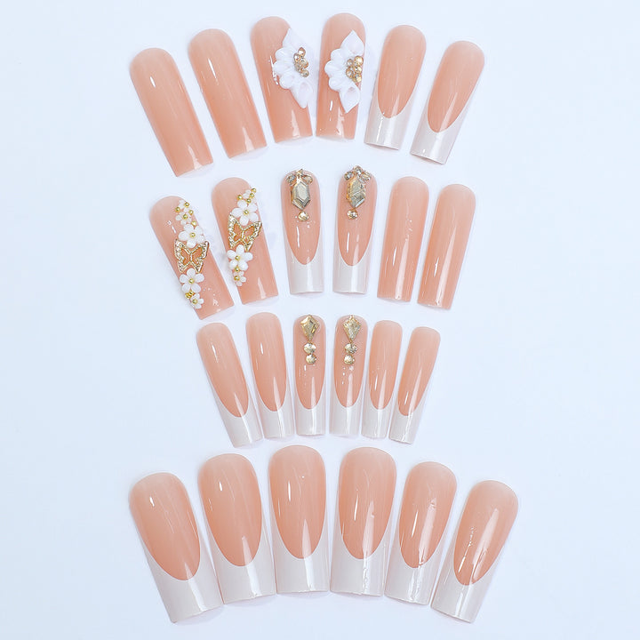 Elegant Decorative Press-On Nail Art Kit Bowlift