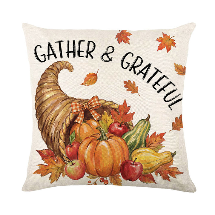Autumn Harvest Decorative Throw Pillow Cover