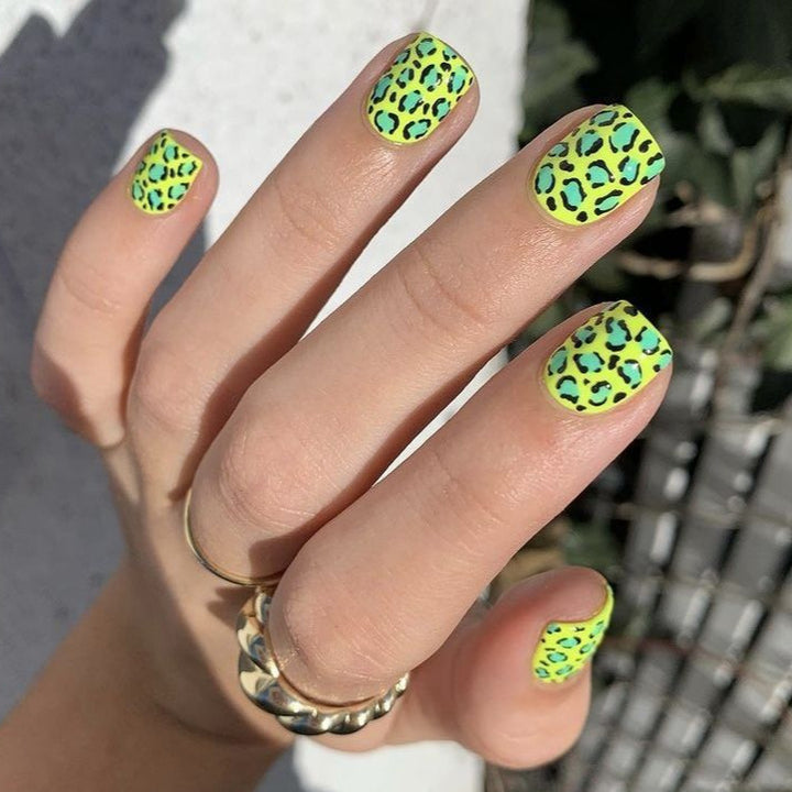 Artificial nails with animal leopard pattern Bowlift
