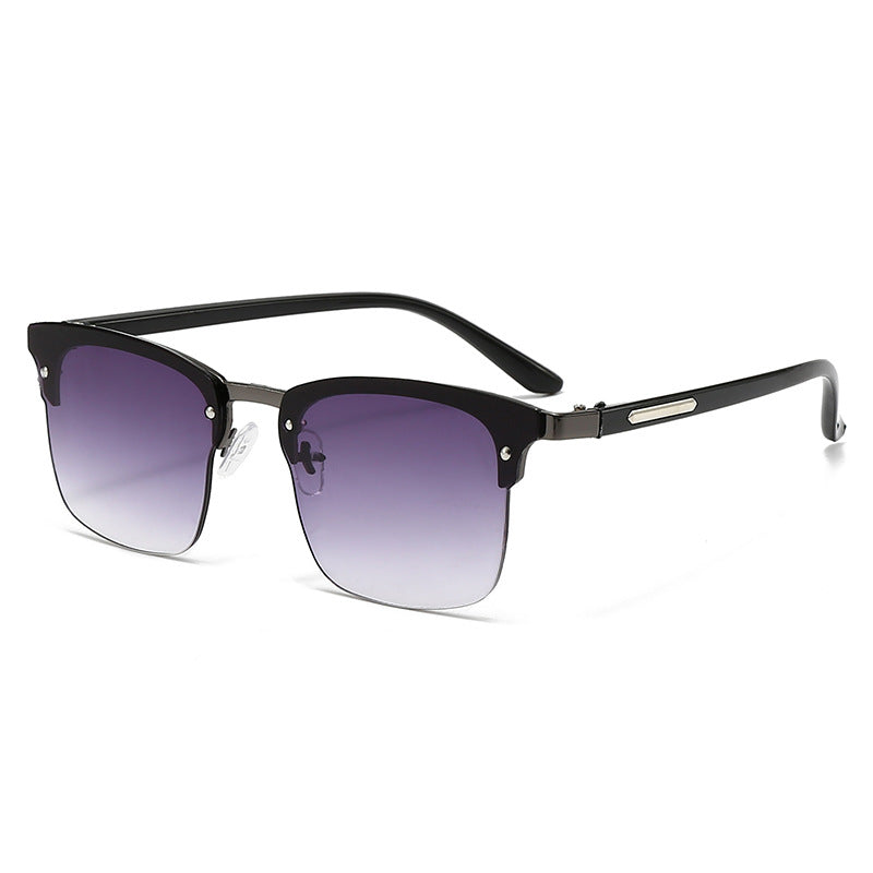 Ladies elegant square sunglasses with metallic accents Bowlift