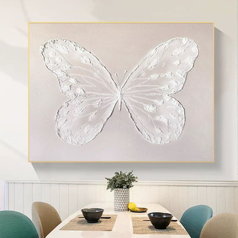 Butterfly-Textured Canvas Artwork