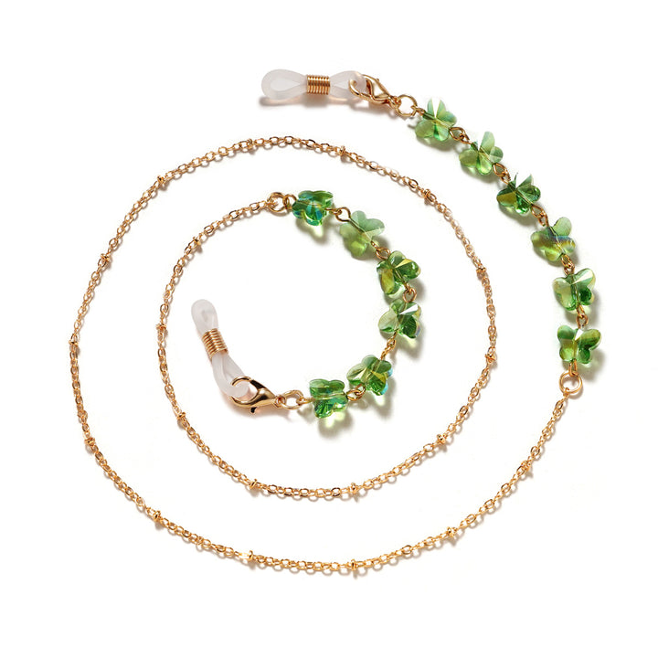 Floral Embellished Eyewear Chain Bowlift