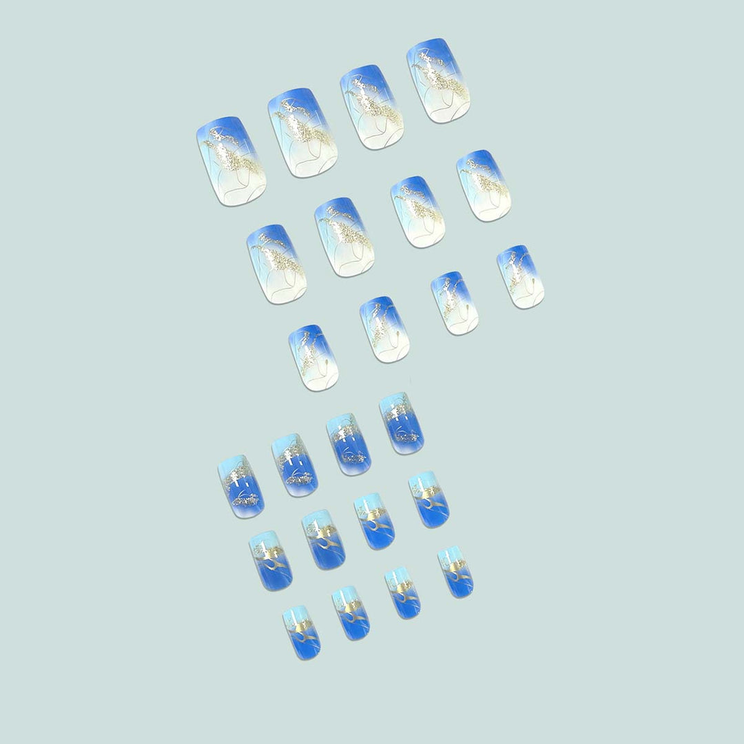 Creative nail decoration with gold accents Bowlift