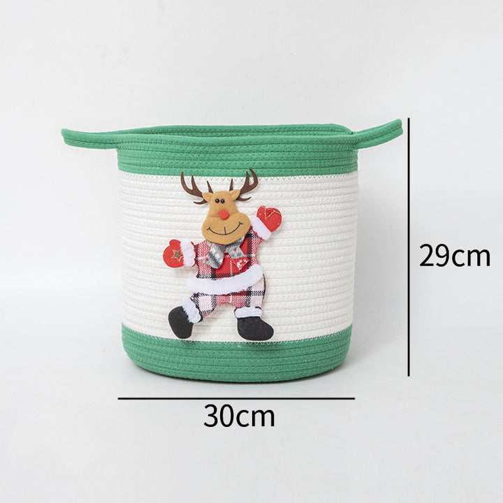 Decorative storage basket with Christmas motif