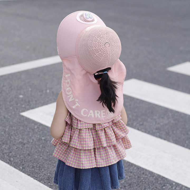 Child-Sun-Protective-Hat with Neck Protection, Breathable Mesh and Adjustable Chin Strap Bowlift