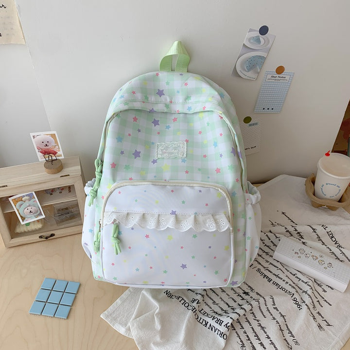 Stylish Star-Printed Backpack