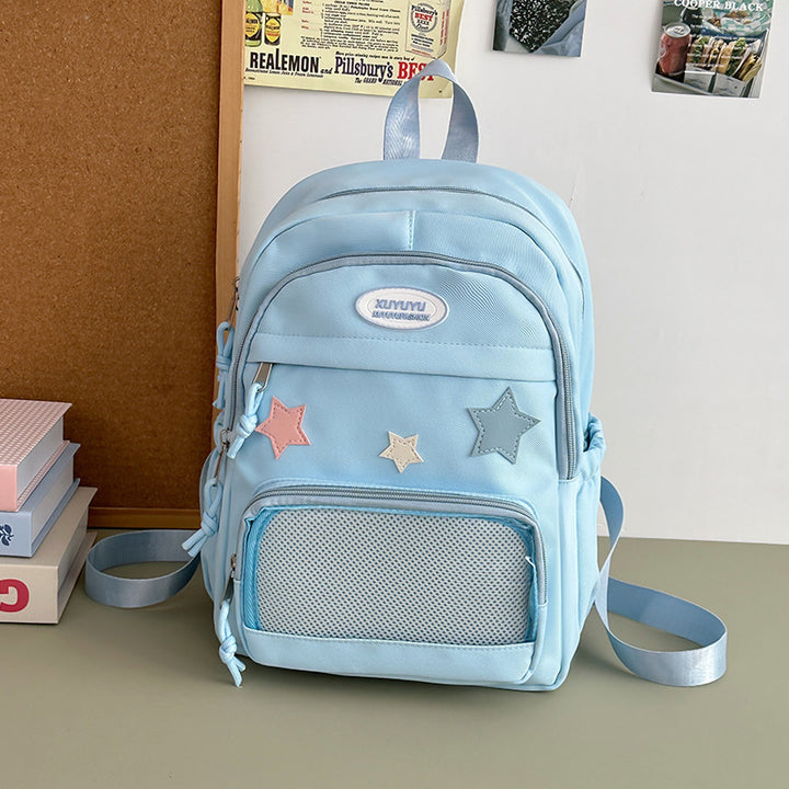 Casual Star-Embellished Backpack