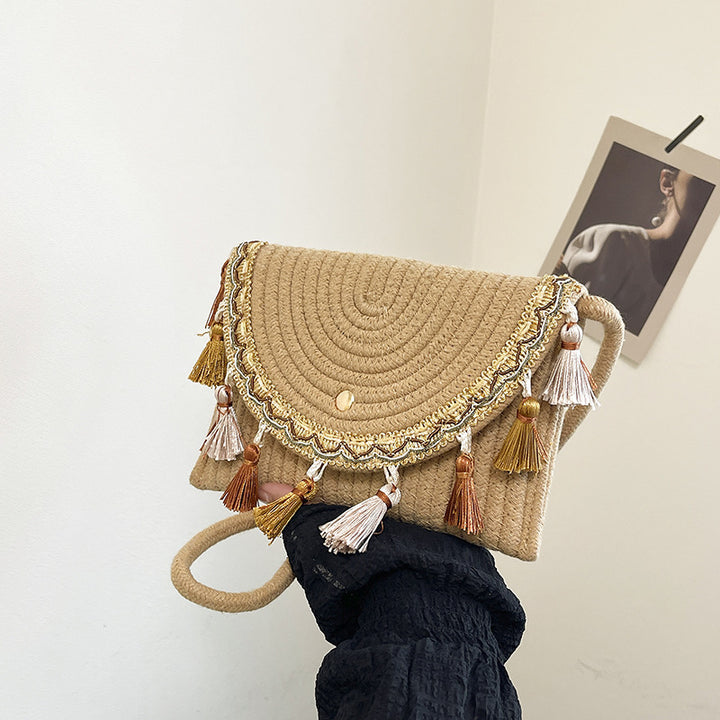 Bohemian Woven Clutch Bag Bowlift