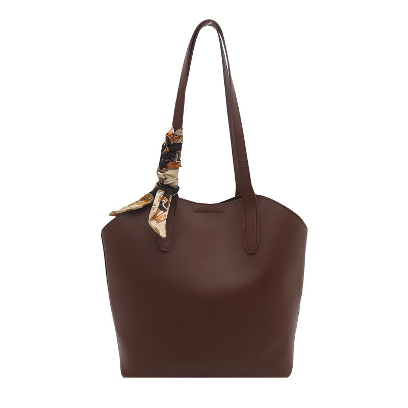 WoChic Designer Tote Bag with Stylish Scarf Bowlift