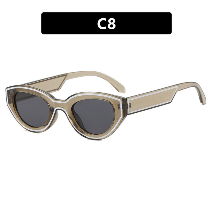 Women Cat-Eye Sunglasses with sturdy transparent frame and protective UV filter Bowlift