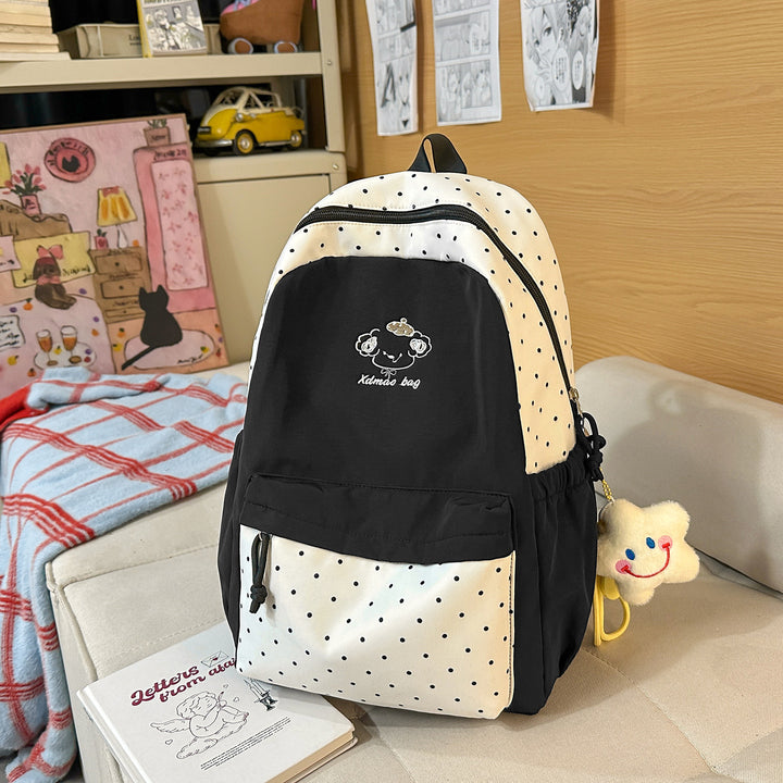 Versatile Polka Dot Backpack Bowlift
