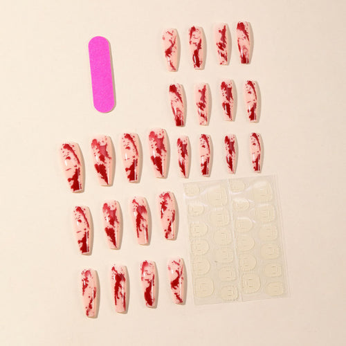 Artistic Blood Splatter Nail Art Extensions Bowlift