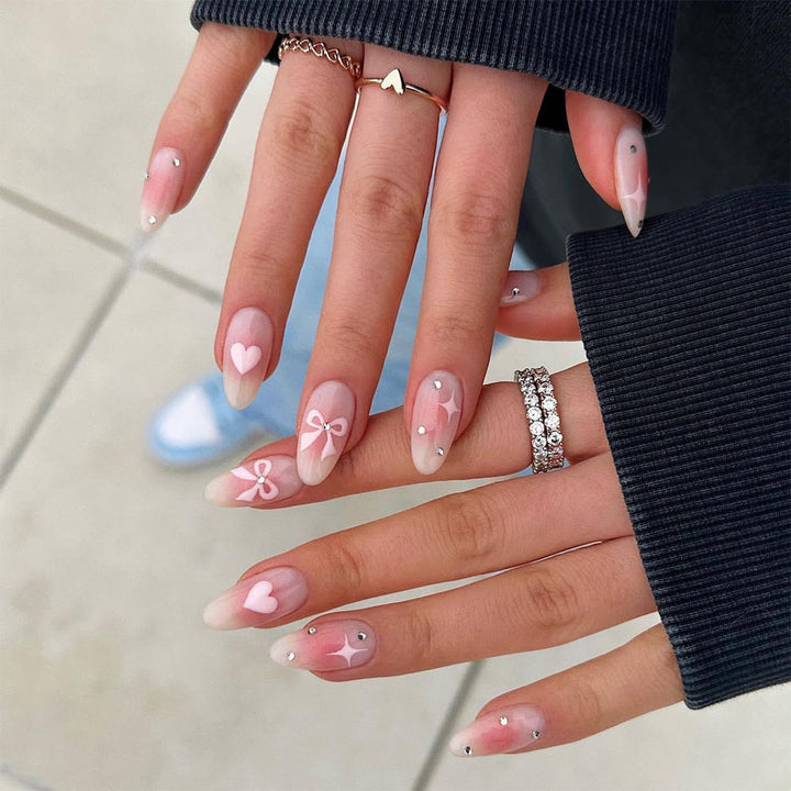Decorative Theme Press-On Nail Set Bowlift