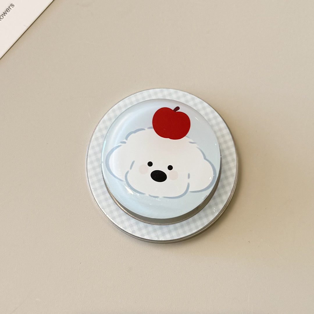 Playful refrigerator magnet with dog design Bowlift