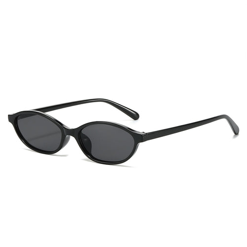 Retro-Inspired Slim Oval Sunglasses Bowlift