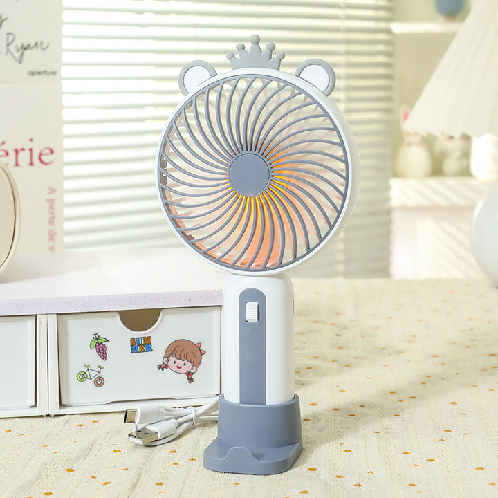 Women's Portable Hand Fan with Playful Animal Design Bowlift