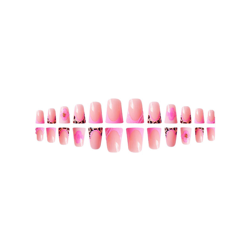Floral Design Press-On Nail Set Bowlift