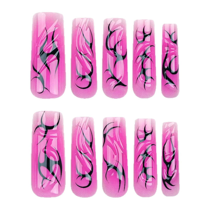 Artistic Nail Tips with Floral and Abstract Designs Bowlift 1788229281