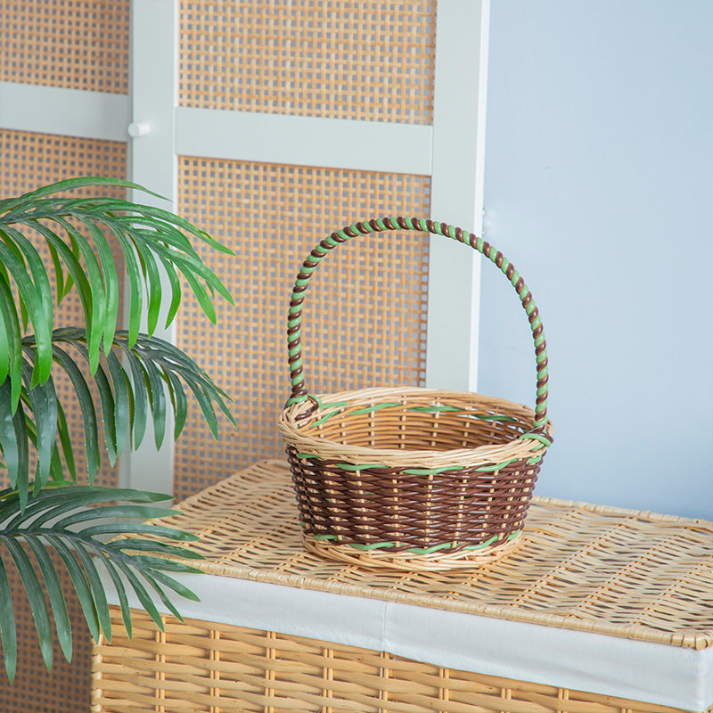 Decorative Woven Flower Basket Bowlift