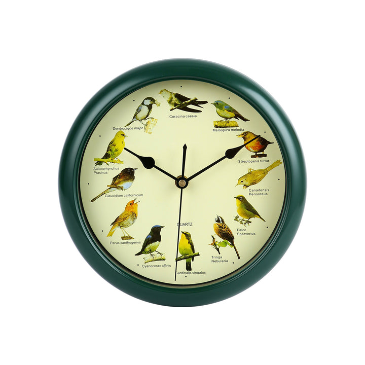 Wall clock with colorful bird design Bowlift