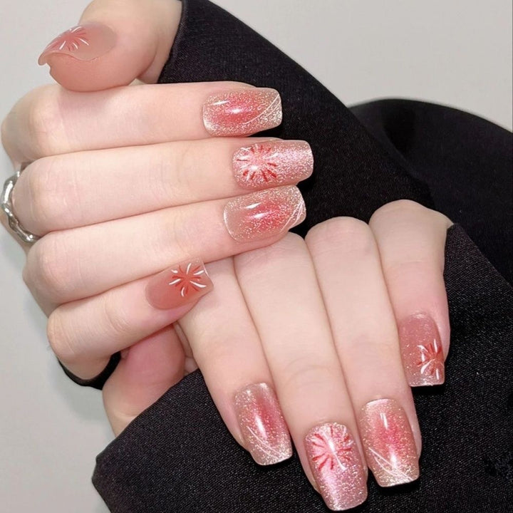 Premium Glitter Press-On Nail Set Bowlift