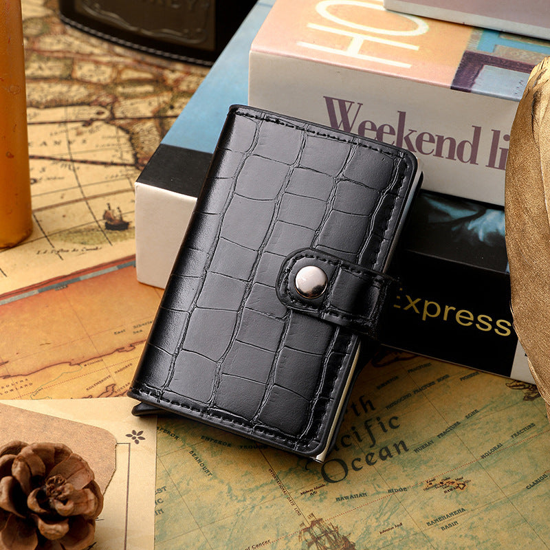 RFID-Blocking Leather Cardholder Bowlift