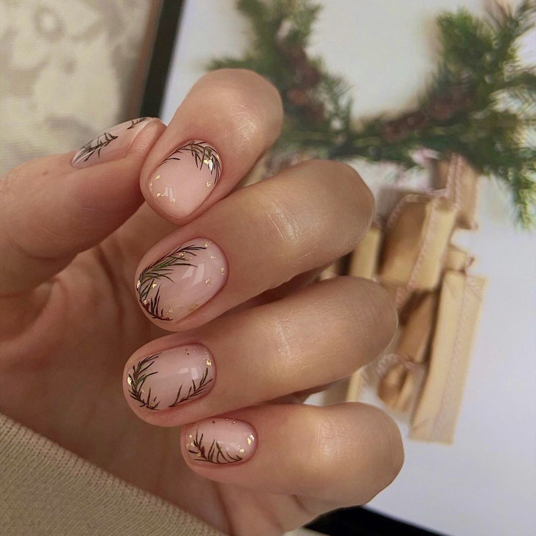 Decorative Press-On Nail Art Kit with Holiday-Themed Designs Bowlift