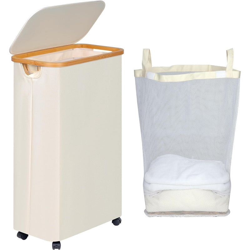 High-quality laundry basket with removable and washable inner bag Bowlift