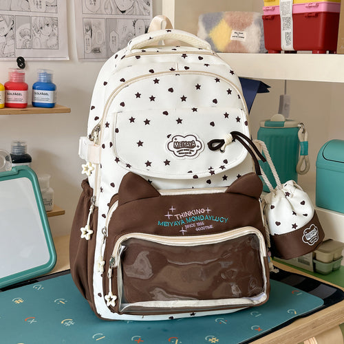Lightweight Stylish Star Pattern Backpack
