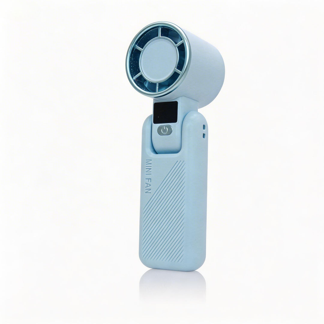 Women's Portable Mini Handheld Fan with USB Charging Function and Digital Display Bowlift