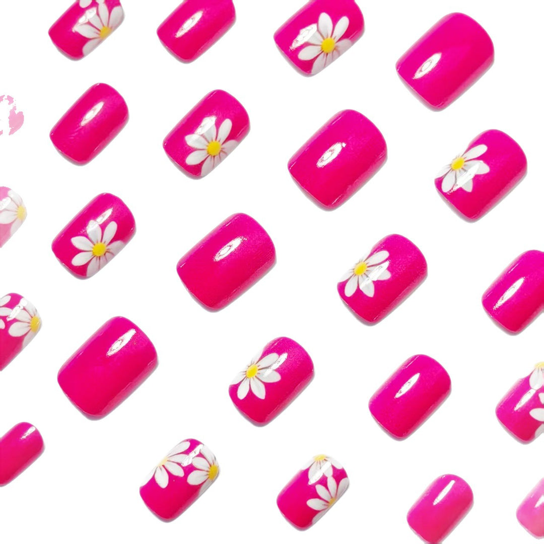 Artificial nails with floral designs Bowlift