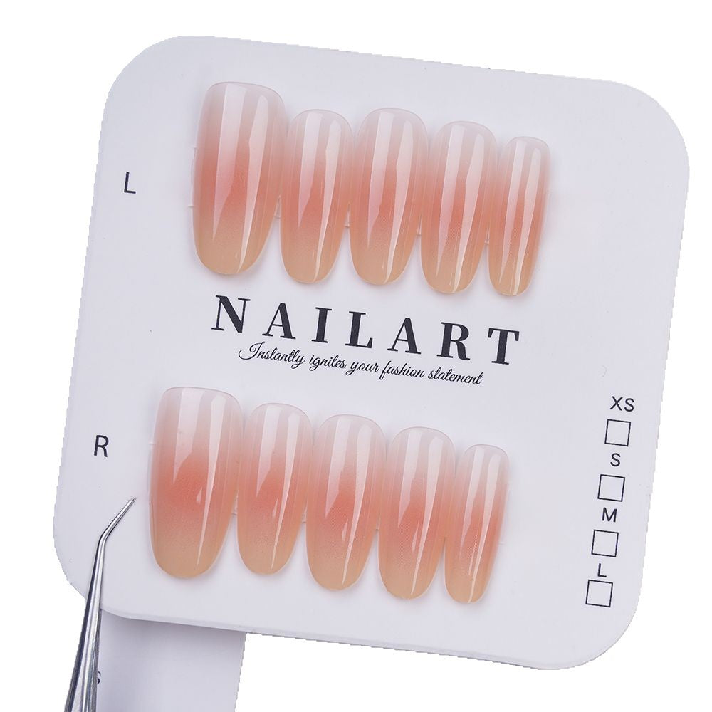 Artificial Nails in Elegant Ombre Look Bowlift
