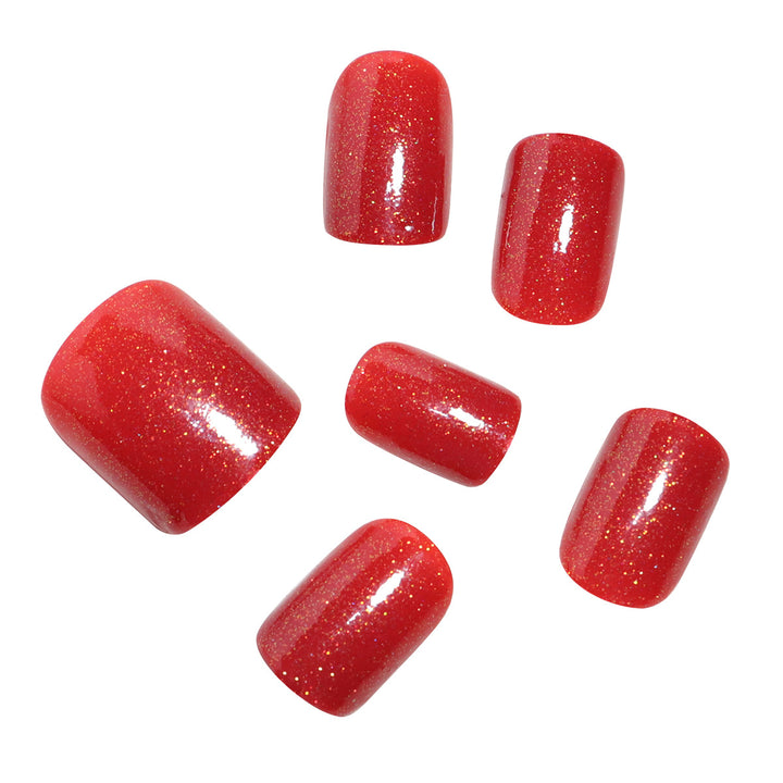Glittery Press-On Toenail Set Bowlift