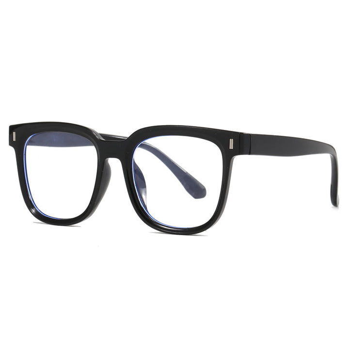 Women's fashionable rectangular glasses with blue lenses Bowlift