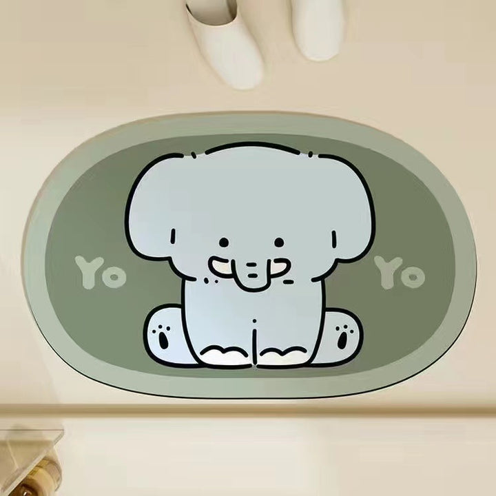 Playful Cartoon-Themed Floor Mat